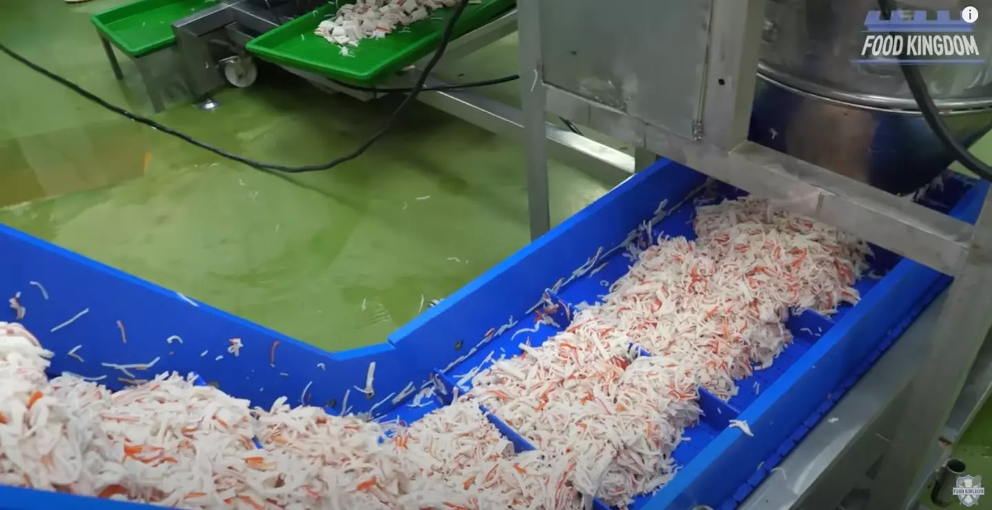 Crabsticks don't start looking like the product you know (YouTube/Animal Kingdom)