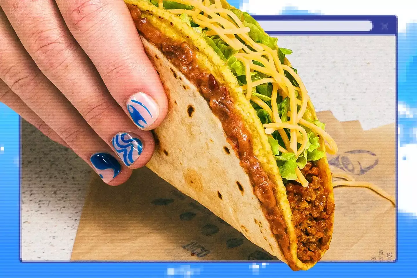 Taco Bell's Decades Y2K Double Decker Taco (Taco Bell Corp)