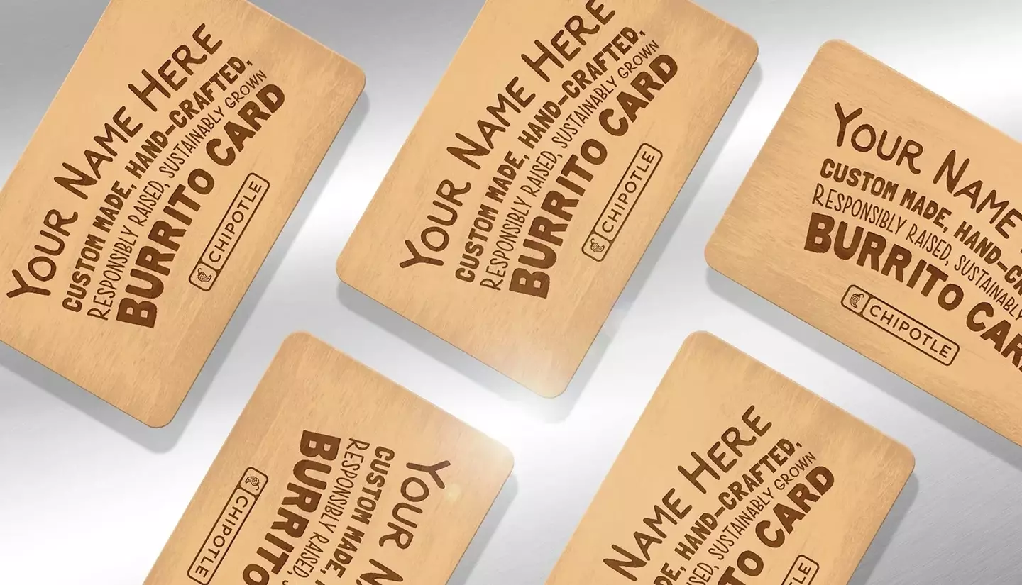 Chipotle's coveted Celebrity Card (Chipotle)