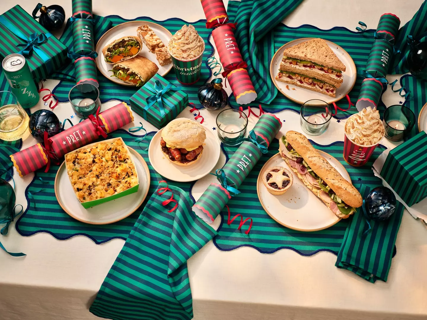 New festive favorites join the line-up, from truffle toasties to porchetta baguettes (Pret A Manger)