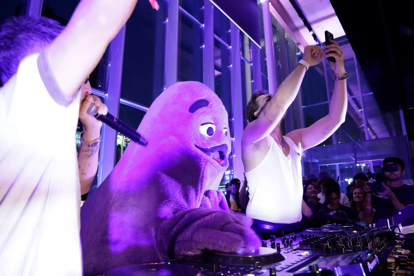 Now we know: he's a DJ (Jeff Schear / Stringer/Getty Images)