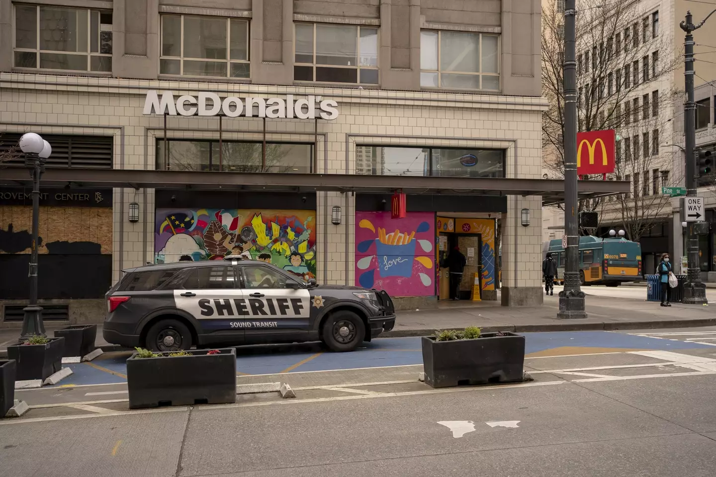 The Seattle-based McDonald's is known colloquially as 'McStabby's' (David Ryder/Bloomberg)