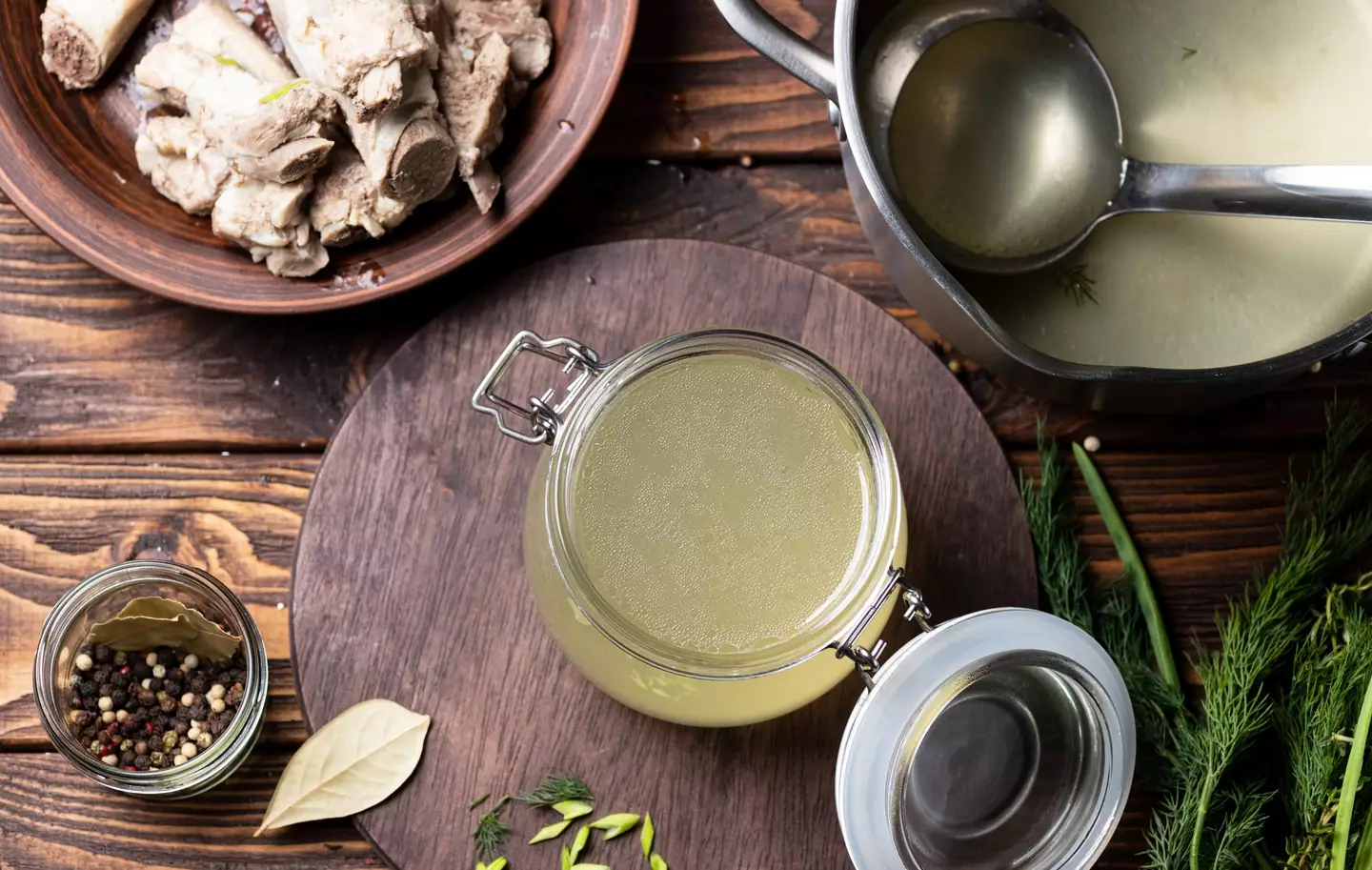 Bone broth helps build collagen in the body (Svetlana Denisova/Getty)