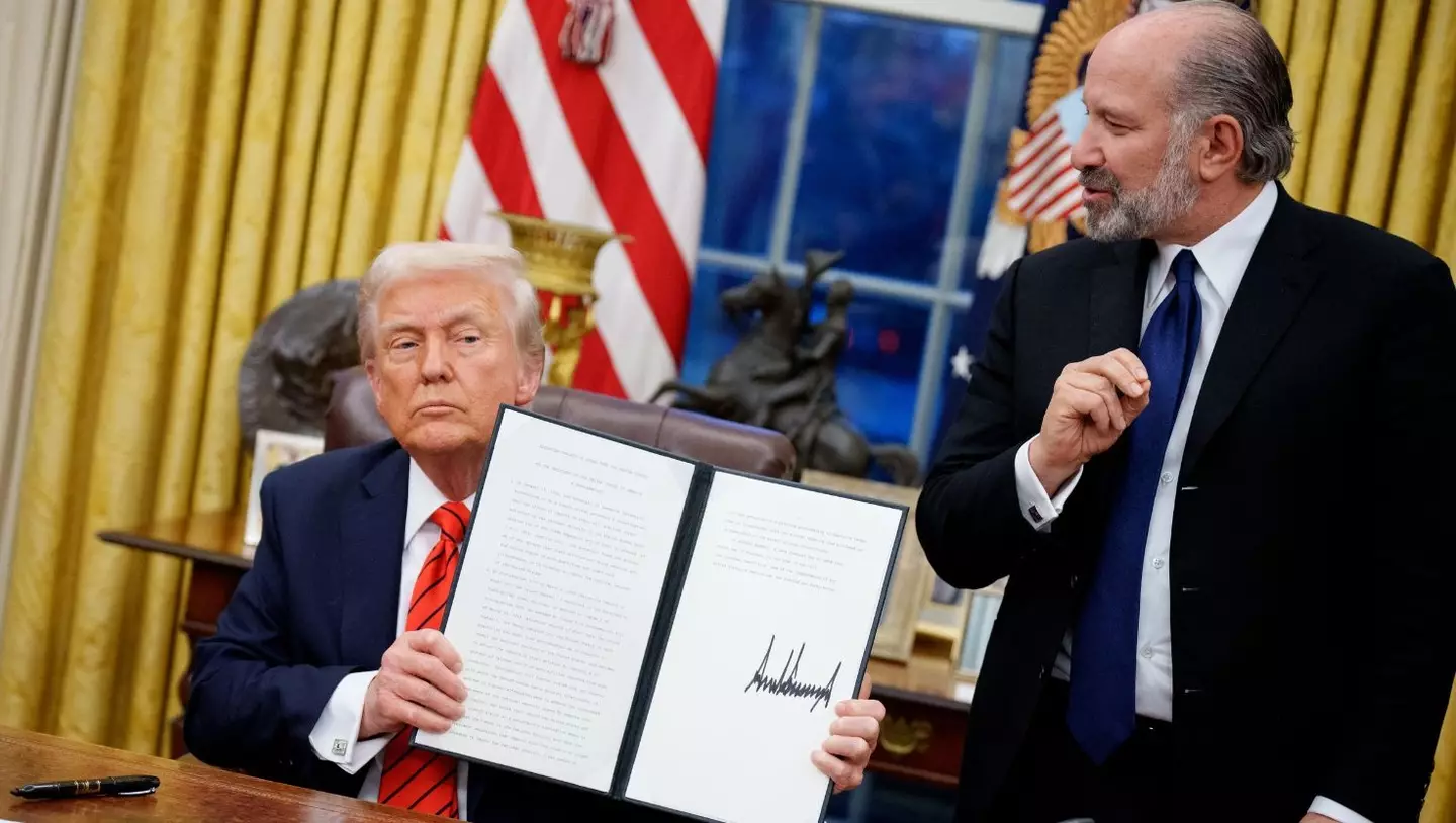 Donald Trump signed an executive order against paper straws earlier this year (Andrew Harnik/Getty Images)