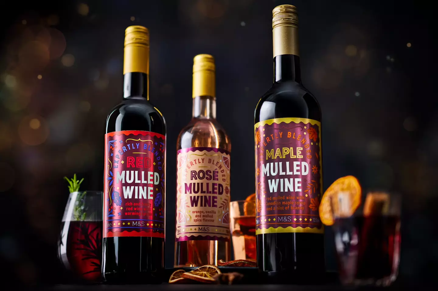 Seasonal mulled wine range expands with new flavours alongside the revived favourite (M&S)