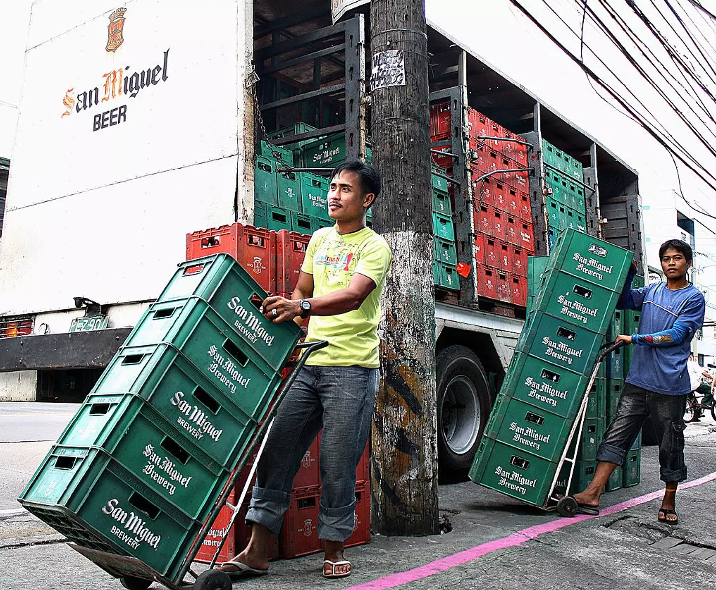 San Miguel was first brewed in the Philippines in the 1800s and didn't hit Spain until 1946 (Bloomberg/Getty Images)