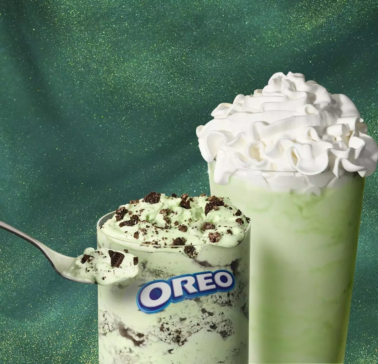 The Oreo Shamrock McFlurry and the Shamrock Shake will be available from next week (McDonald's)