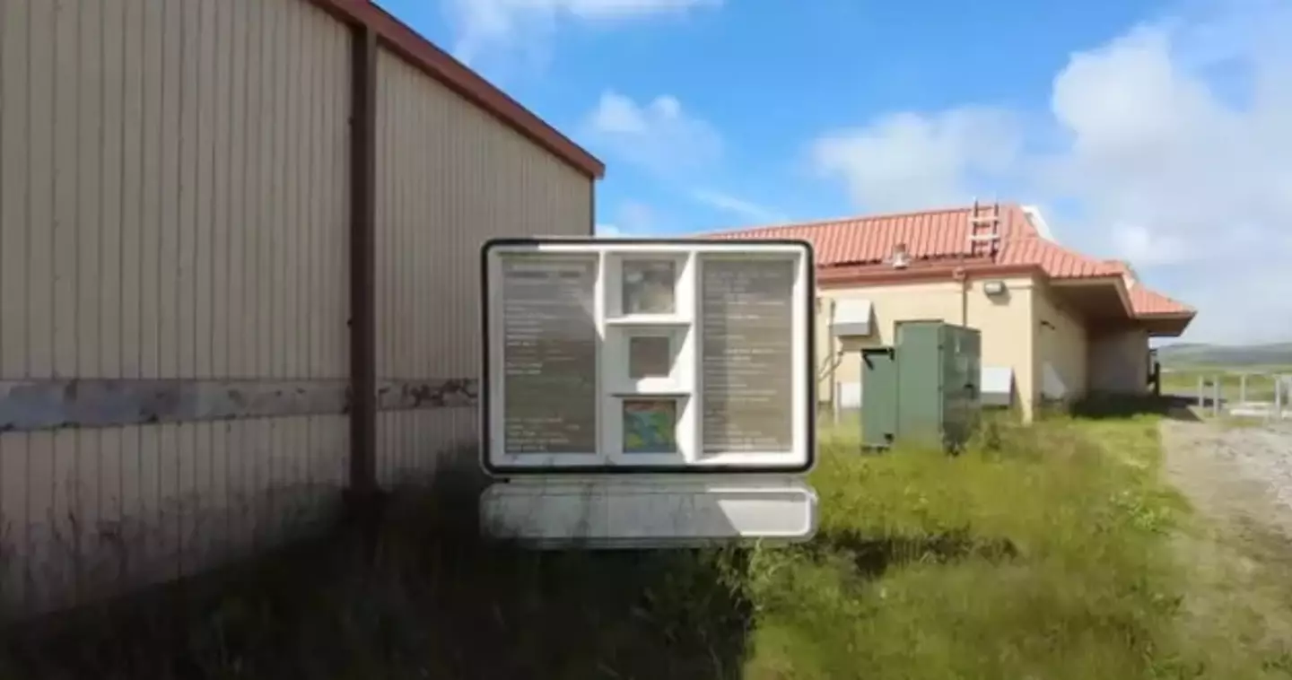 The approach to Adak Island's McDonald's (@chrisluckhardt/YouTube)