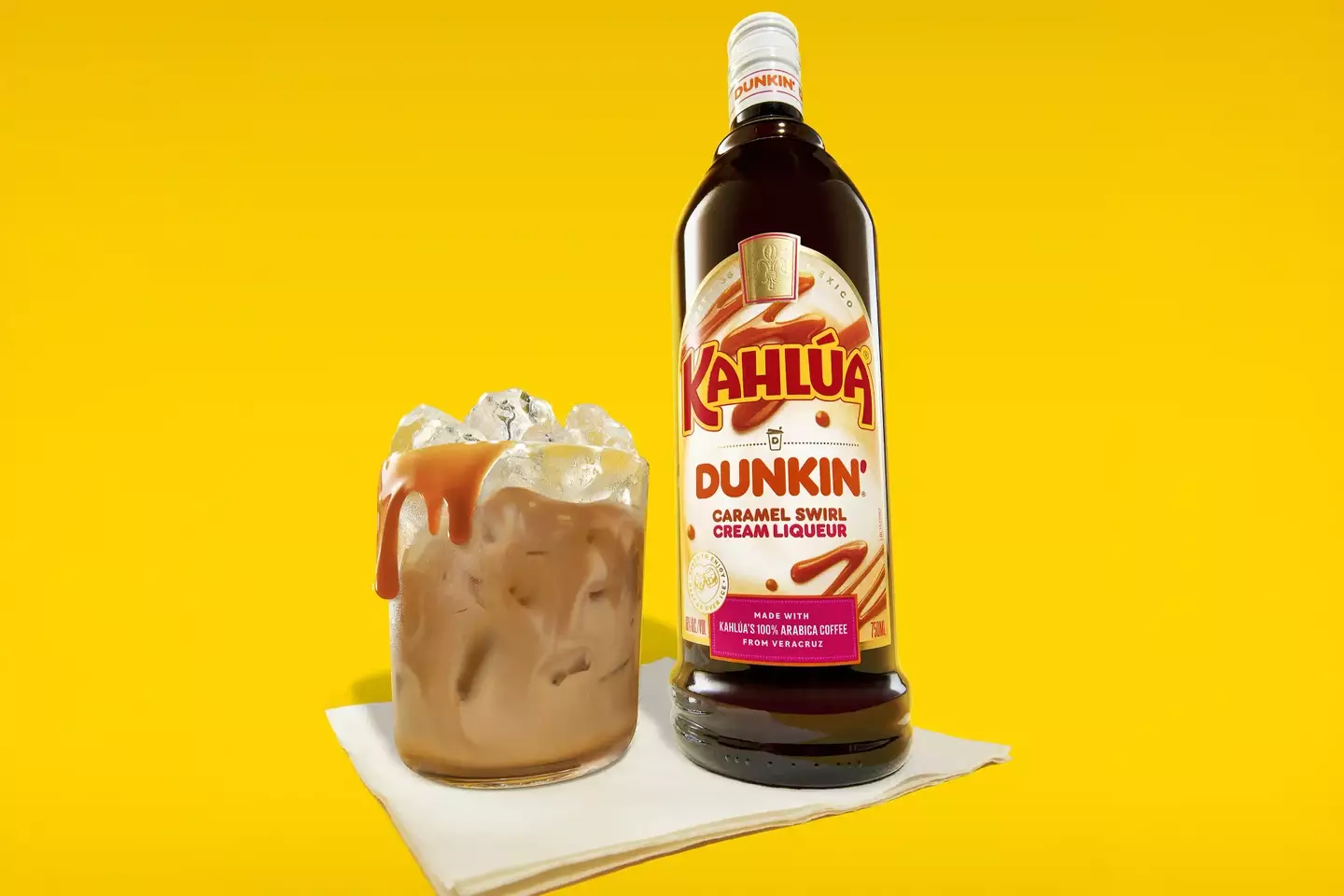 The drink has hints of caramel (Dunkin’/Kahlúa)