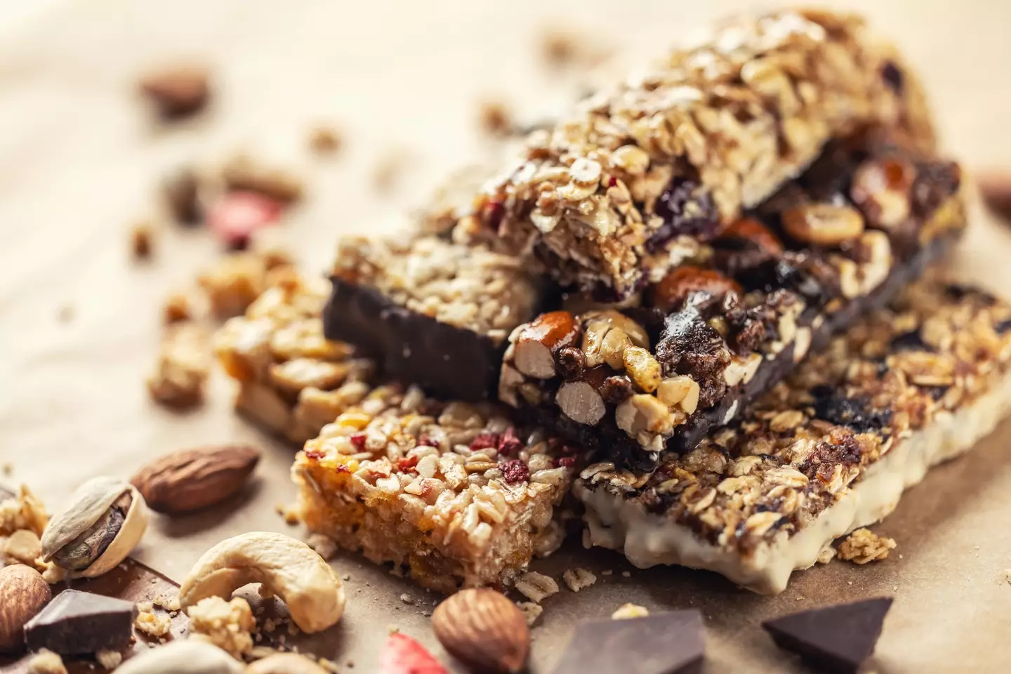 Granola bars are an example of a UPF often being marketed as a healthy snack (SimpleImages/Getty Images)