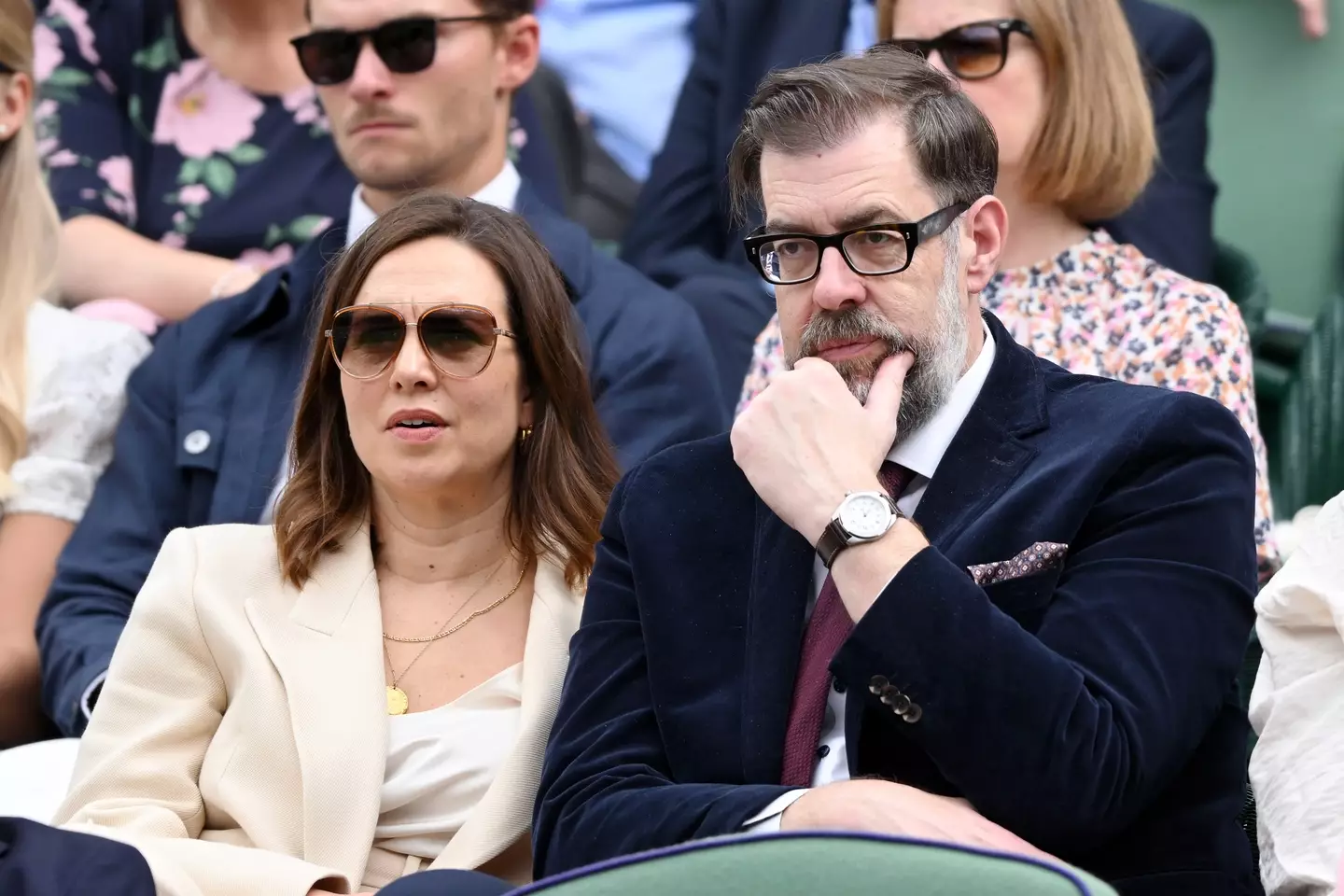 Osman with wife Ingrid Oliver at Wimbledon 2025 (Karwai Tang / Contributor/Getty Images)
