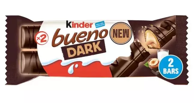 The dark chocolate variety of the Kinder Bueno has returned (Ferrero)
