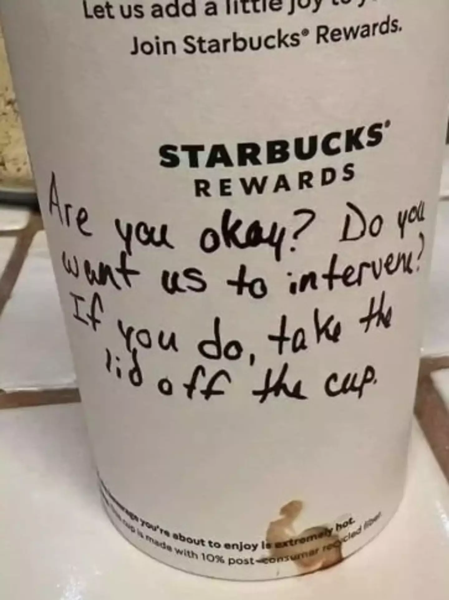 The Starbucks worker's note - Call to Activism via X