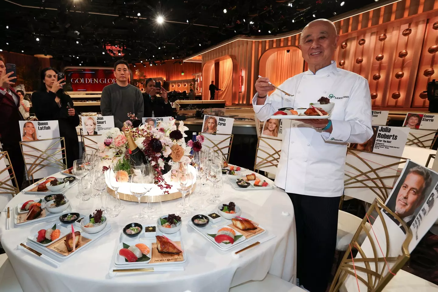 Nobuyuki Matsuhisa's Golden Globes feast was more substantial than that served at the Critics Choice Awards (Valerie MACON / AFP via Getty Images)