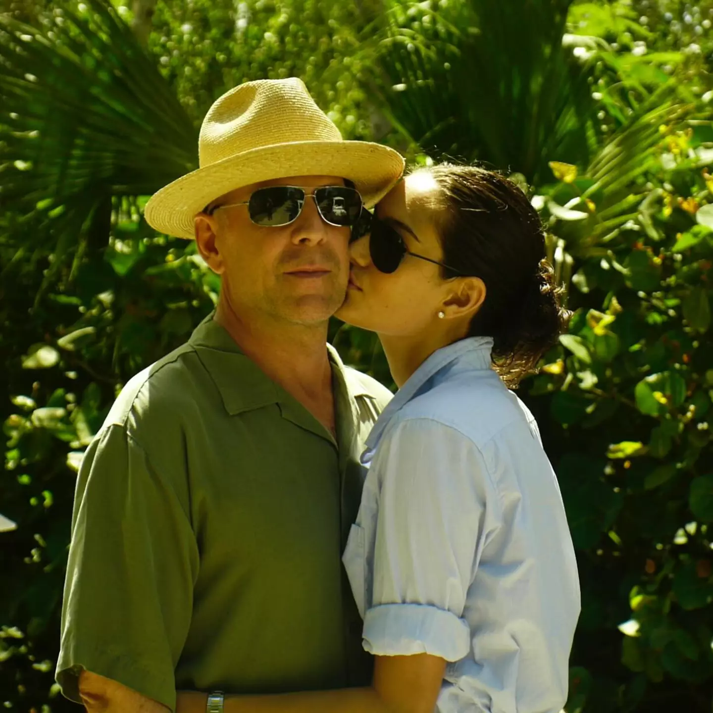 Last December she also shared a nostalgic picture to mark 16 years with Bruce.