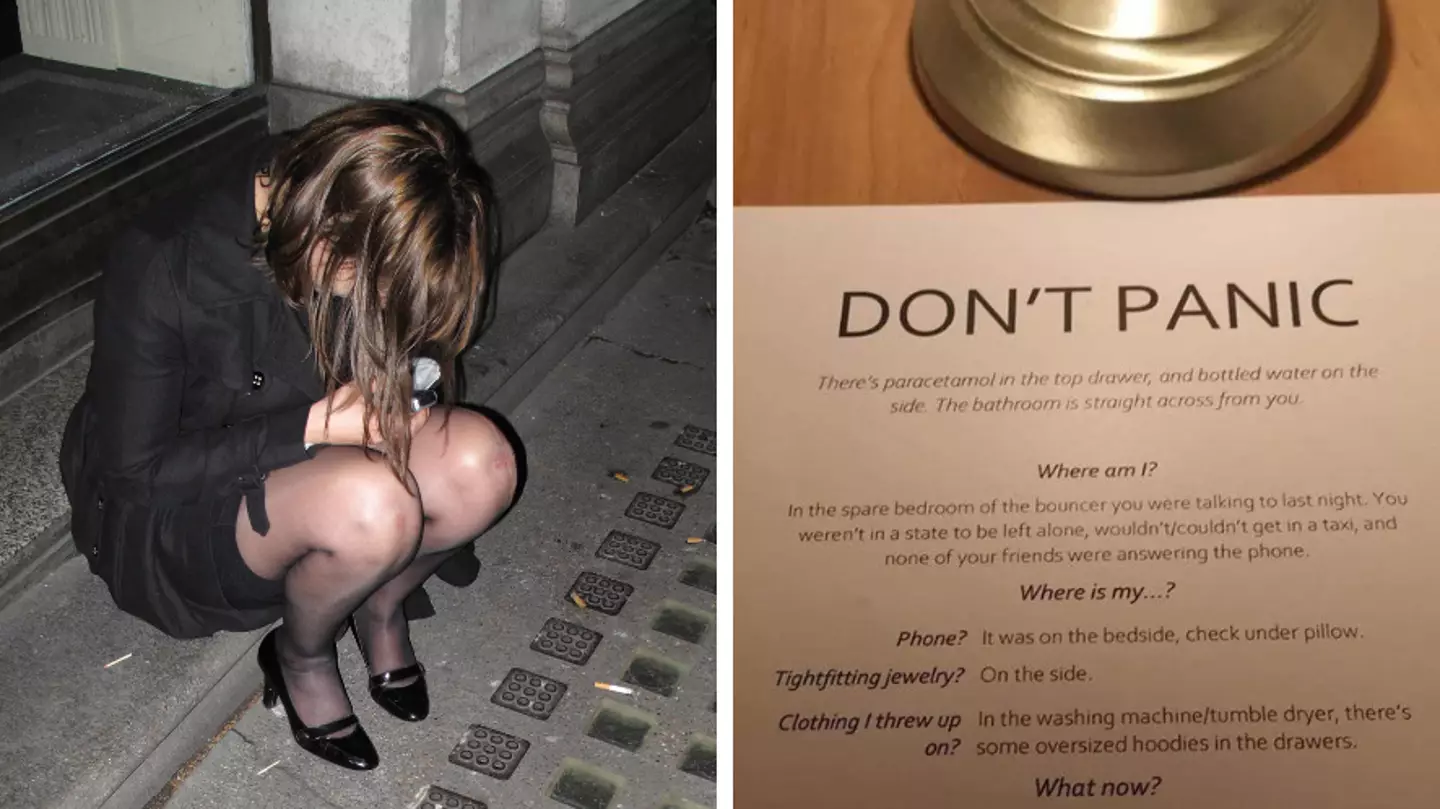People horrified after bouncer leaves ‘creepy’ note for blacked out woman