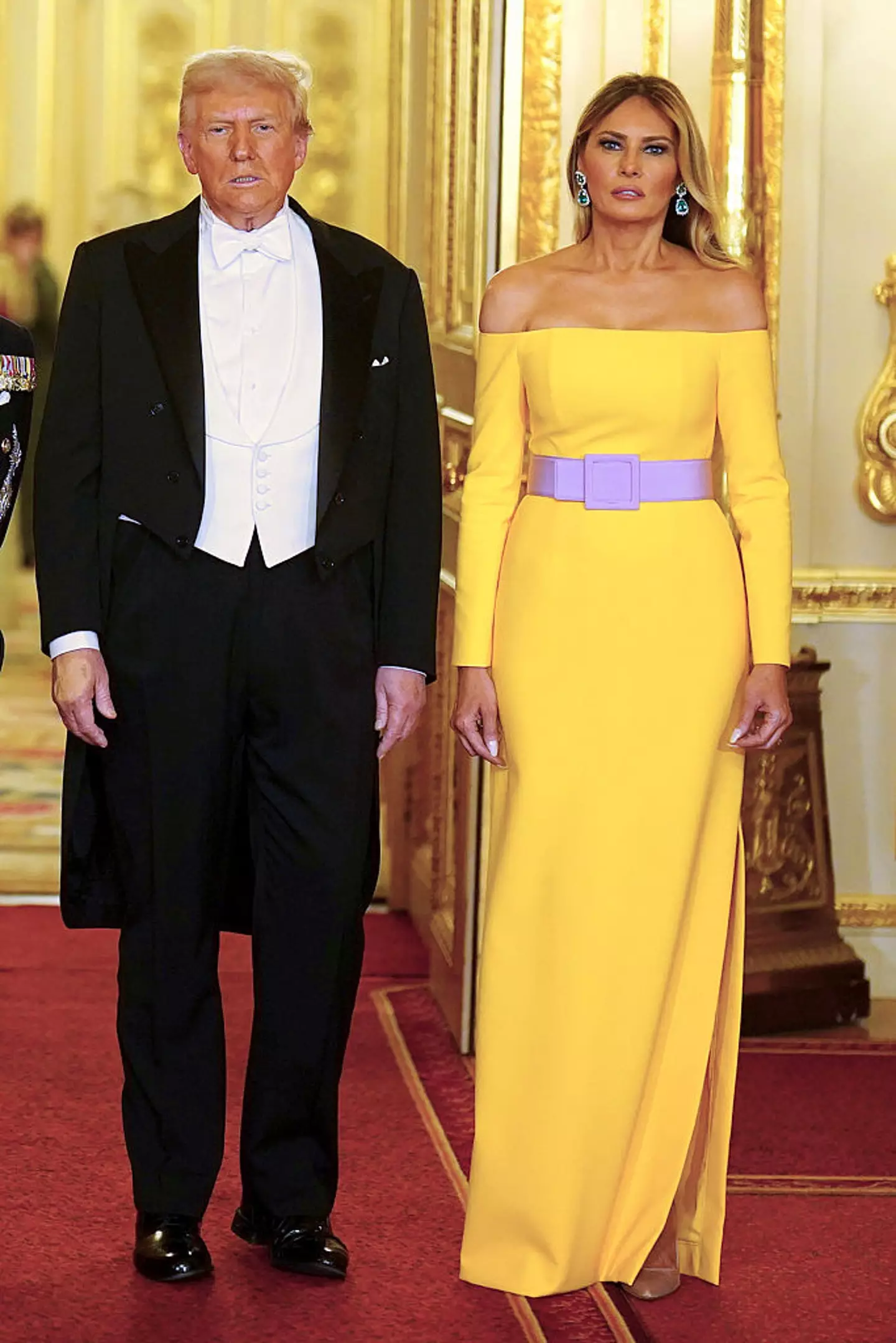 Melania Trump's outfit choice for the state banquet has sparked divide (WPA Pool/Getty Images)