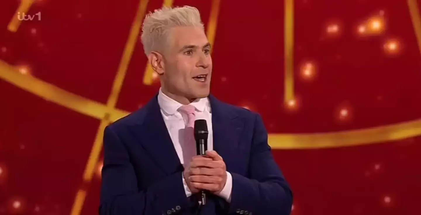 Comedian Simon Brodkin at this year's Royal Variety Performance.