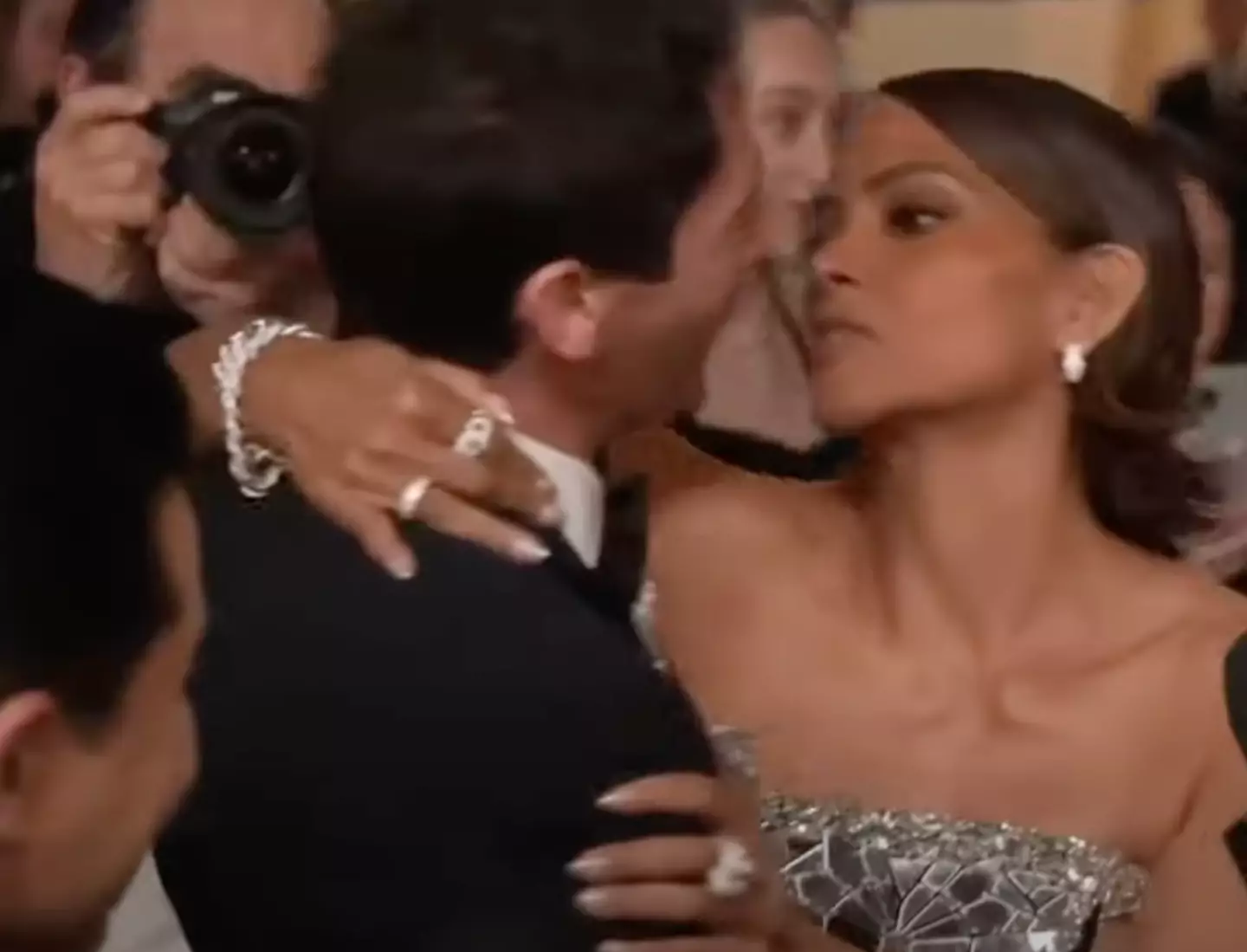 Berry had no fear going in for the kiss the actor in front of his girlfriend (Access Hollywood)