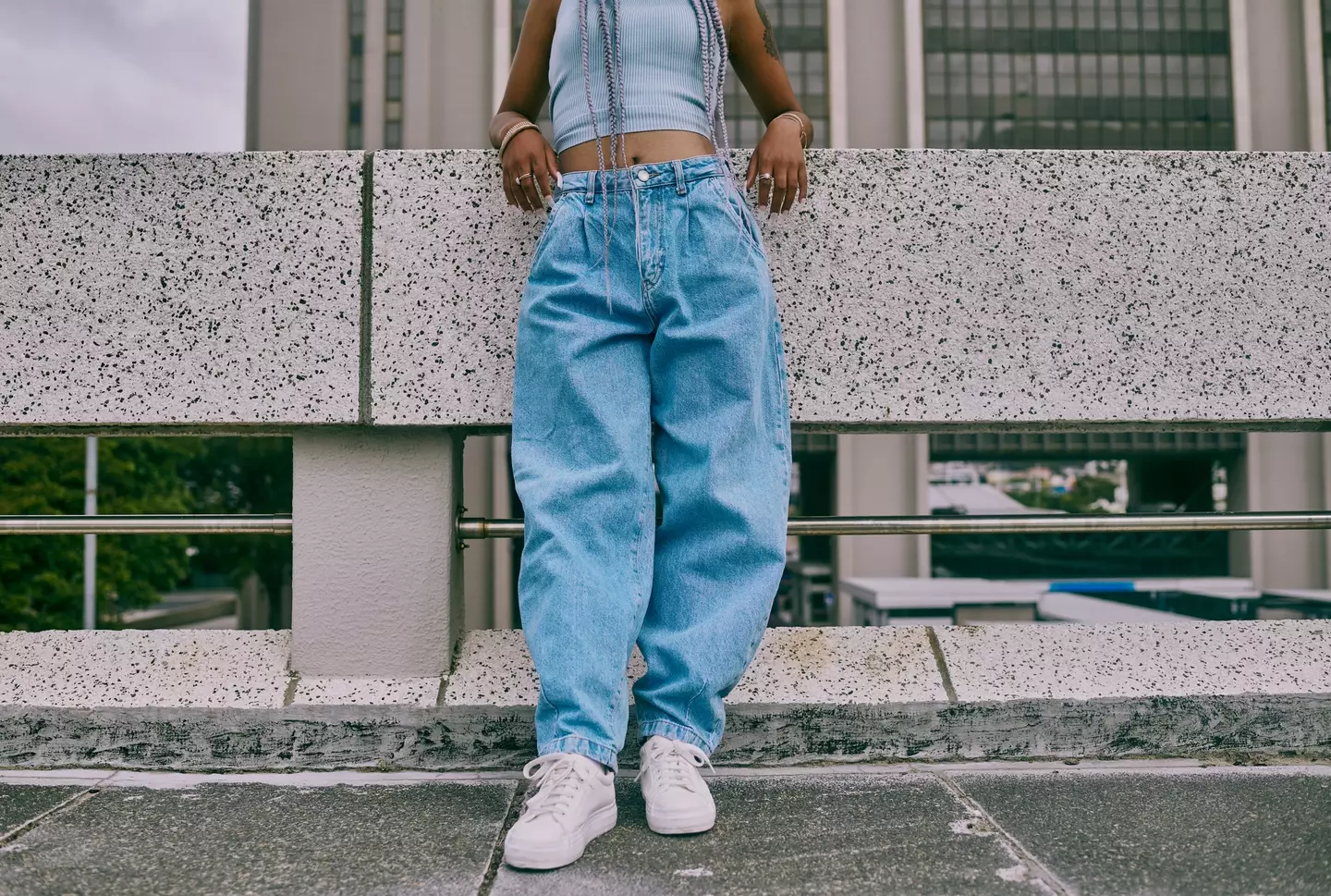Gen Z seem to prefer baggier bottoms than their Millennial predecessors. (Delmaine Donson / Getty Images)