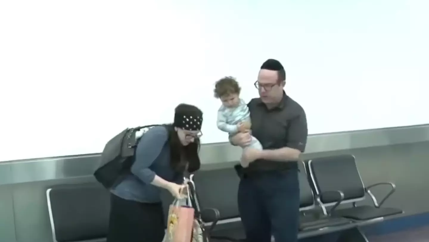 The family were kicked off the flight and not allowed back on.