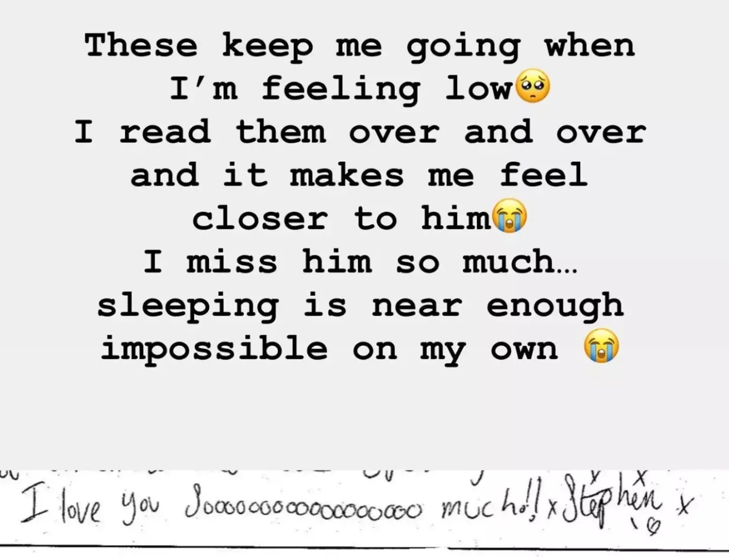 Smith shared the letter on her Instagram story.