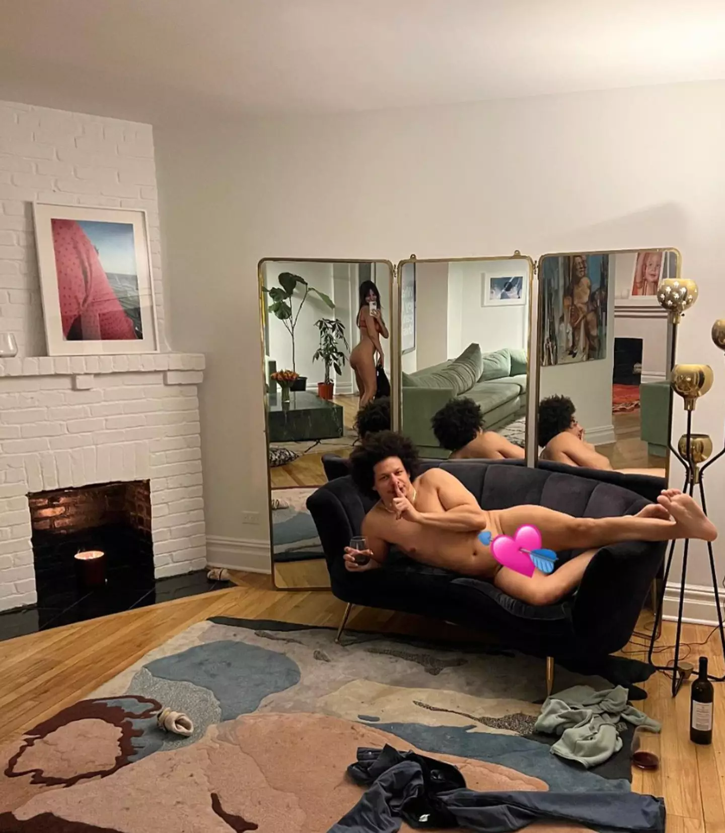 The couple went full frontal on Andre's Insta feed.