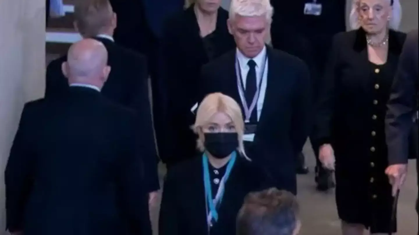 Holly Willoughby and Phillip Schofield were filmed at Westminster Hall.