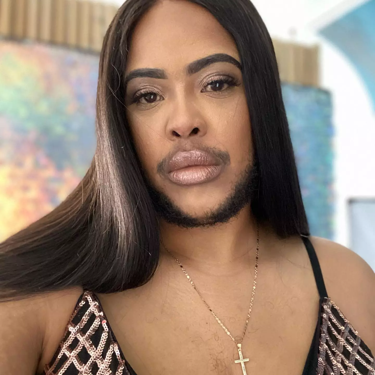 LaRae has embraced her beard.