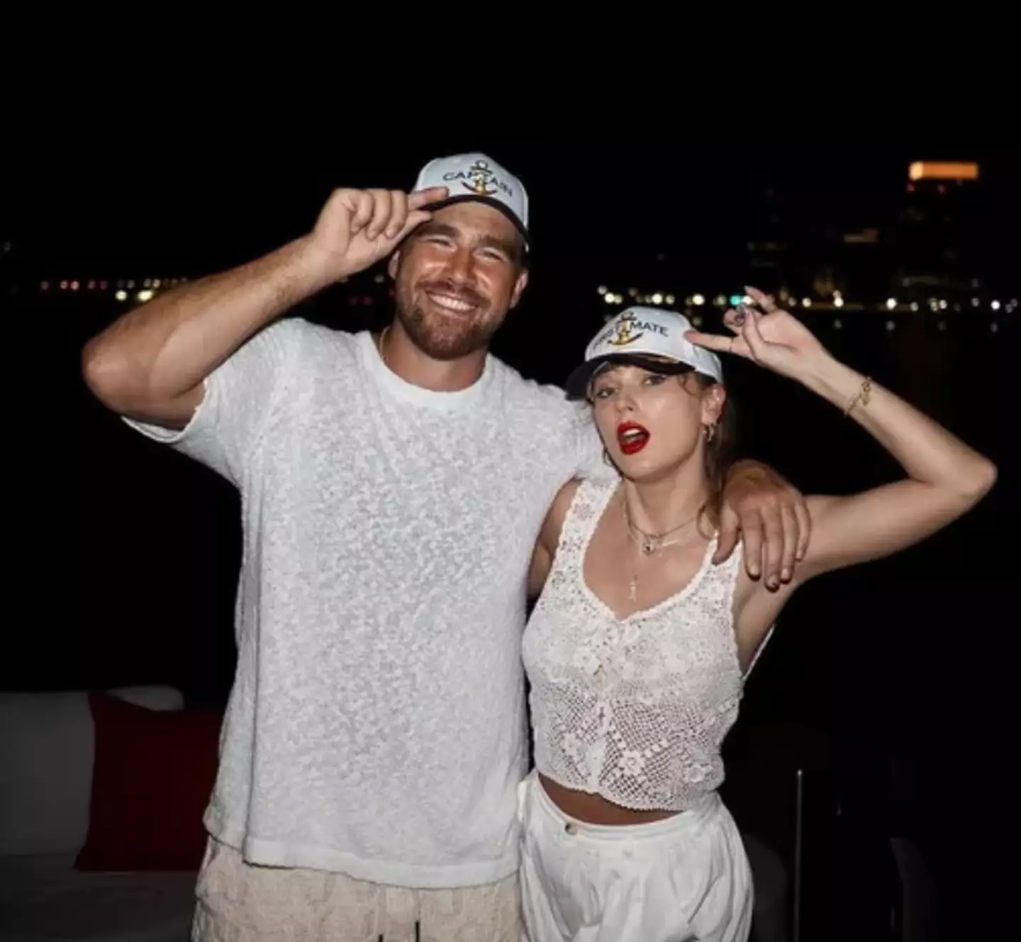 Fans have been sharing their excitement for Taylor and Travis but have bizarrely been commenting on Kayla's posts again (Instagram/@taylorswift)