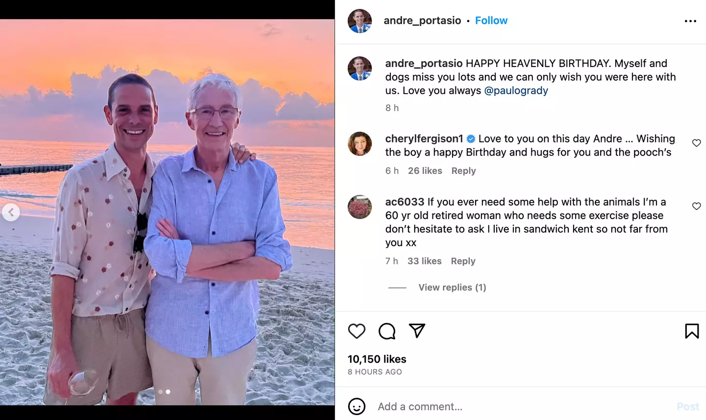 Paul O'Grady's husband has paid a sweet tribute to mark his birthday.