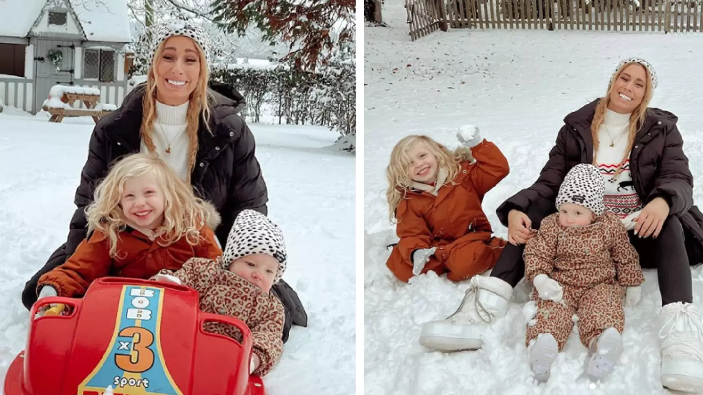 Stacey Solomon 'mum-shamed' after posting photo of her children in the snow