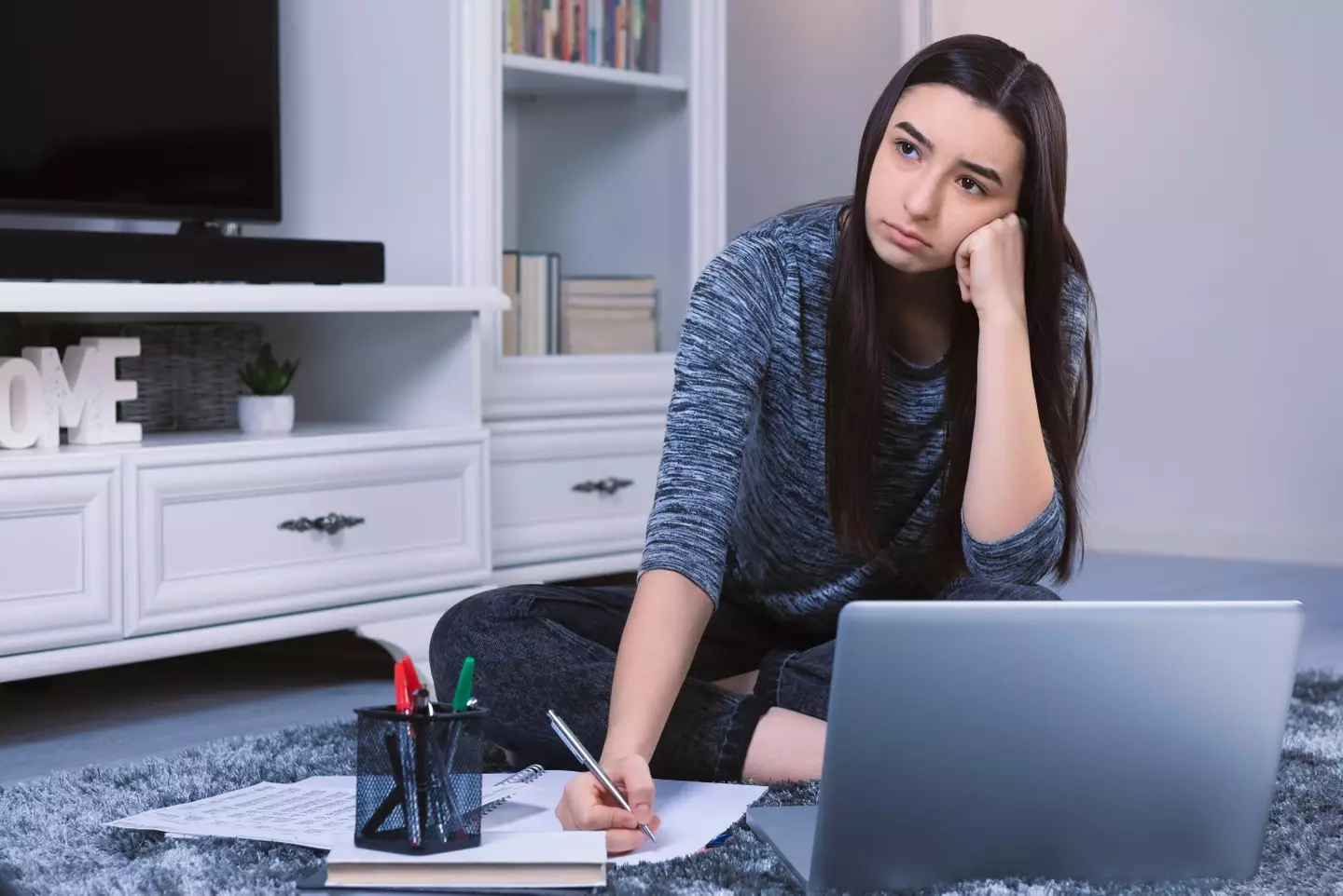 The daughter was horrified at the amount of homework (stock image).