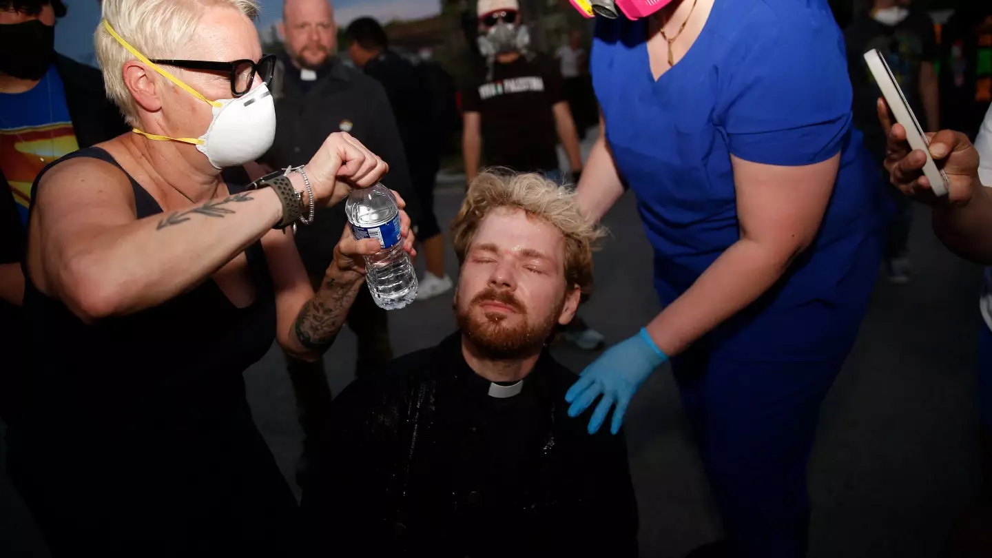 Priest suing Trump's administration after being shot in head by ICE with pepper ball