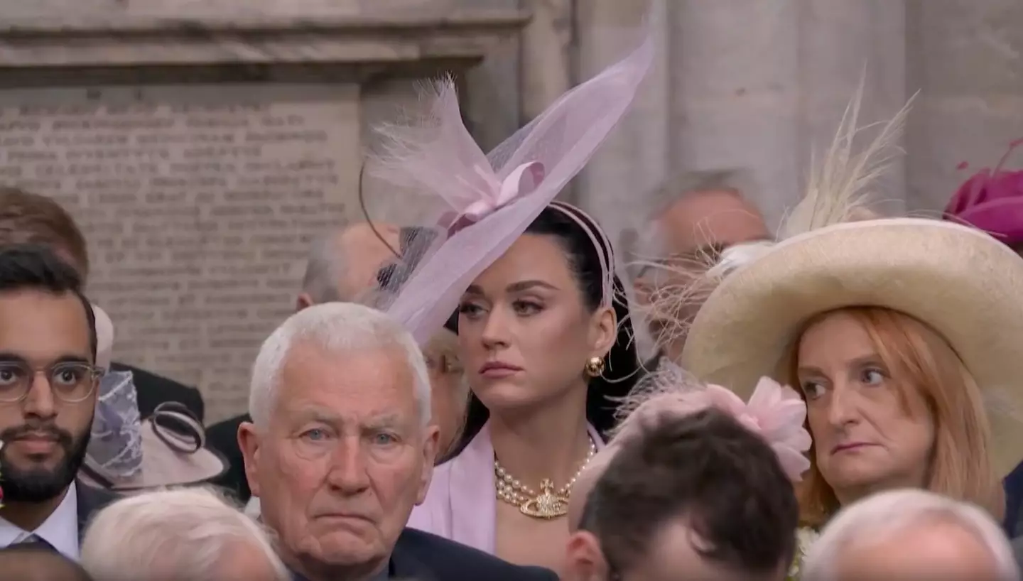 Perry was spotted in the crowd for the coronation ceremony.