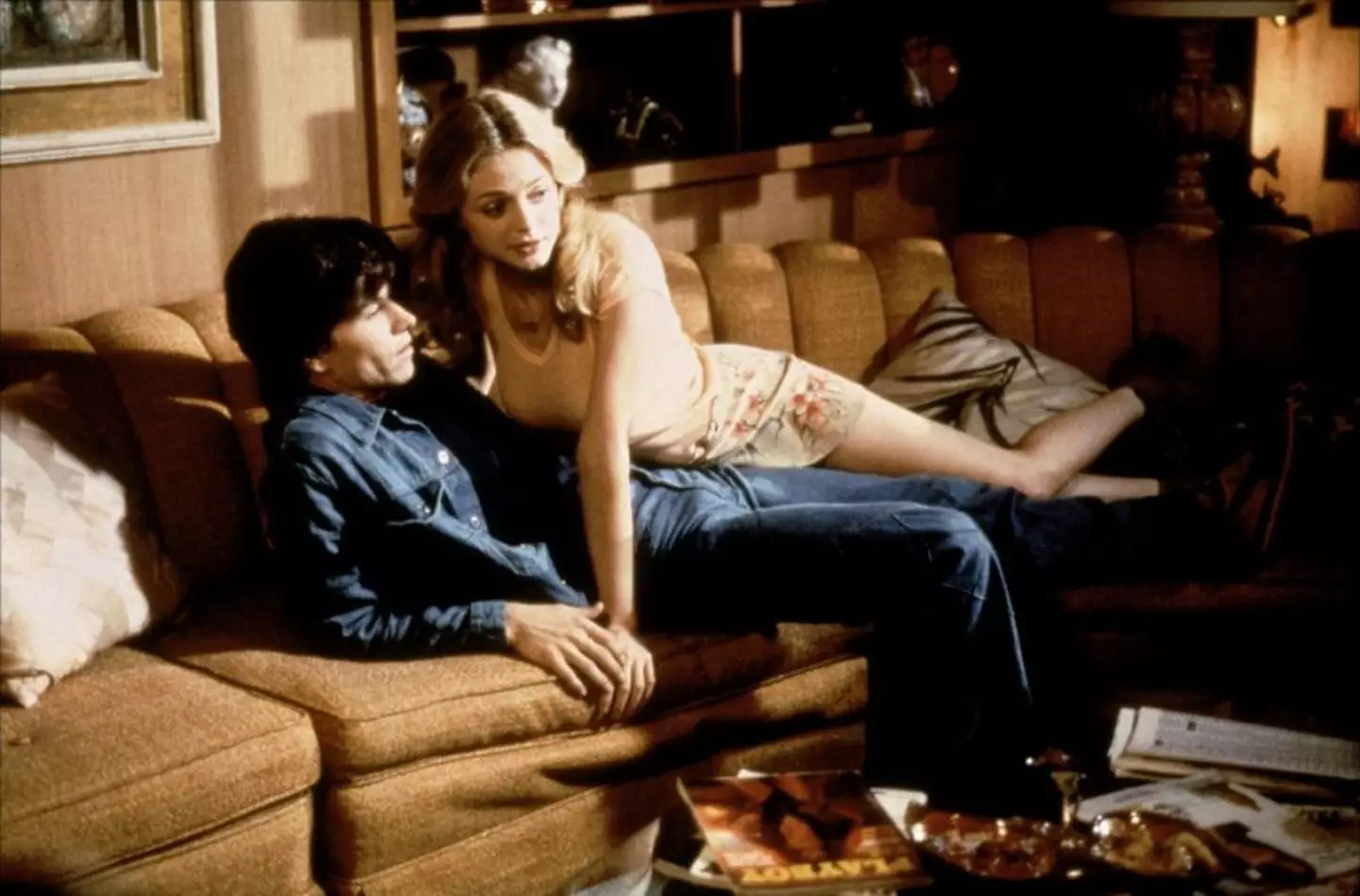Graham and Mark Wahlberg in the 1997 porn-industry drama (New Line Cinema)