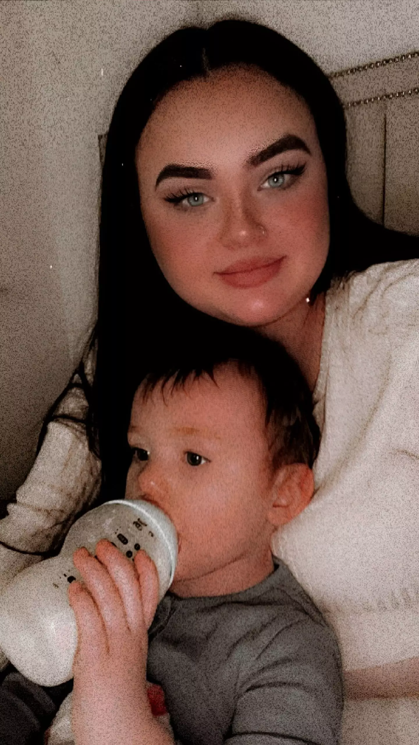 Natalie Mathias rushed her 19-month-old son to hospital after 'raised and swollen' marks appeared on his head after using baby shampoo.