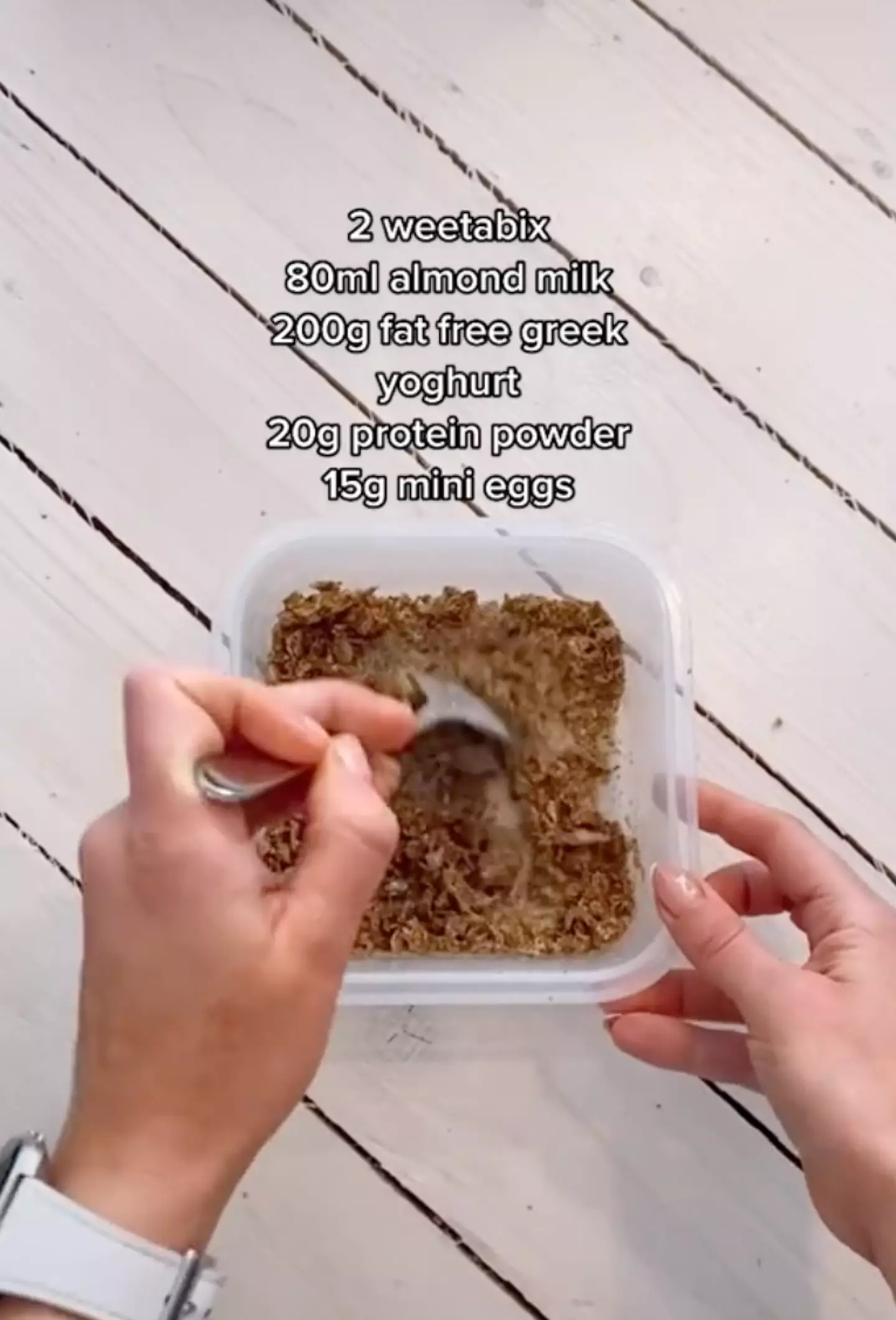 Mini Egg Overnight Weetabix. (