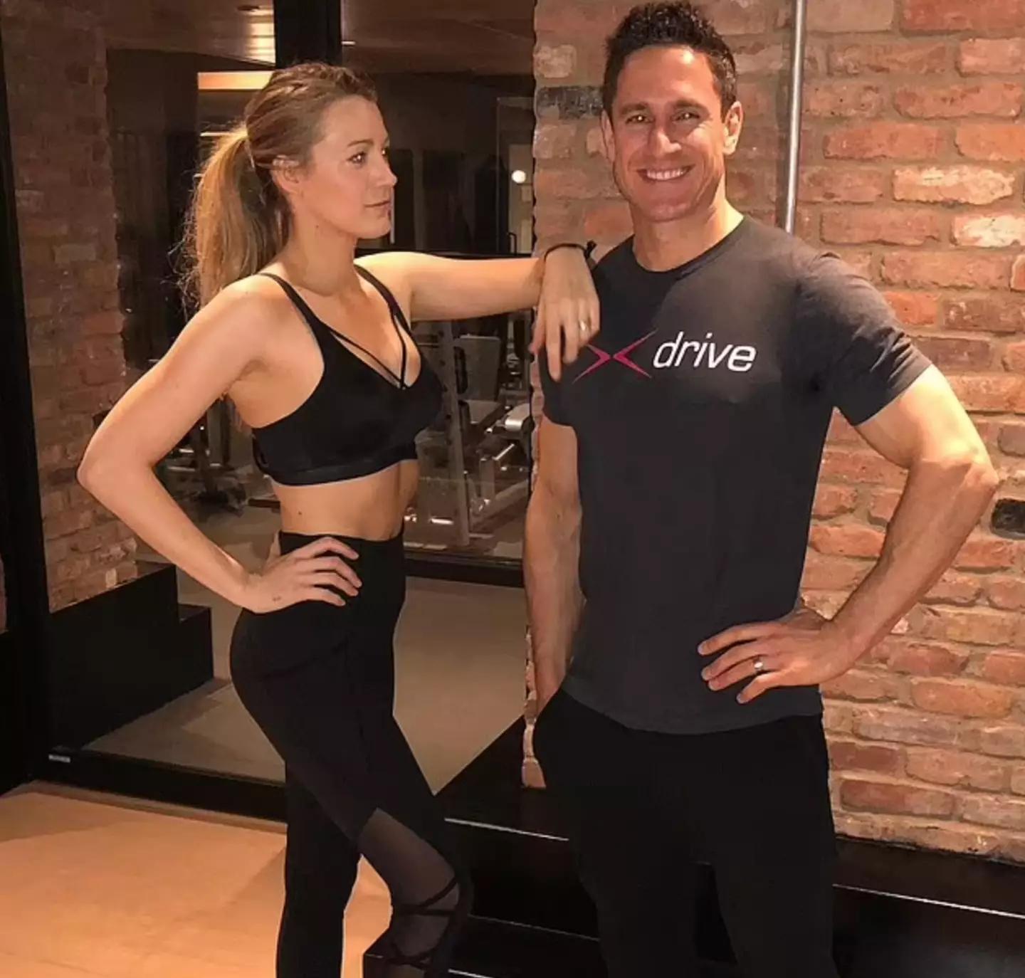 Blake Lively with her personal trainer Don Saladino.