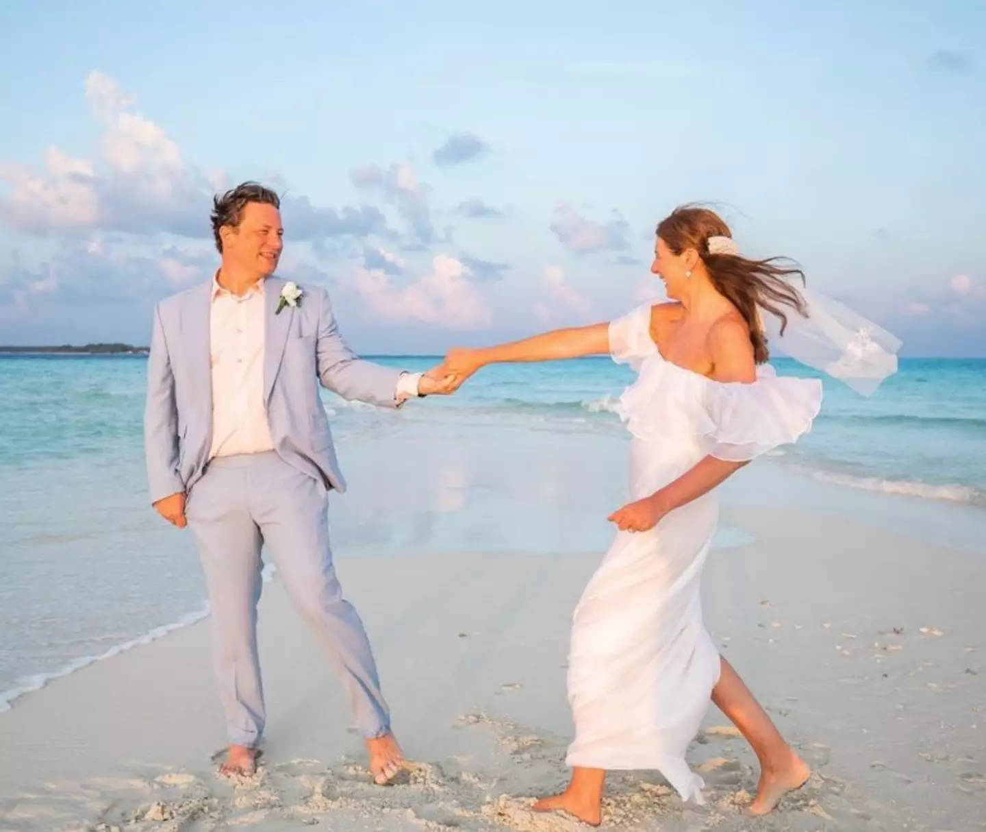 The couple tied the knot again in the Maldives.