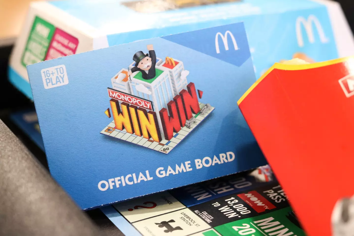 The McDonald's Monopoly game board.