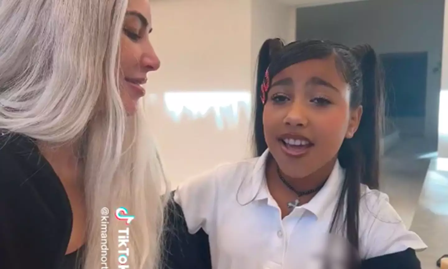 Kim was slammed for revealing the name of North's school on TikTok.