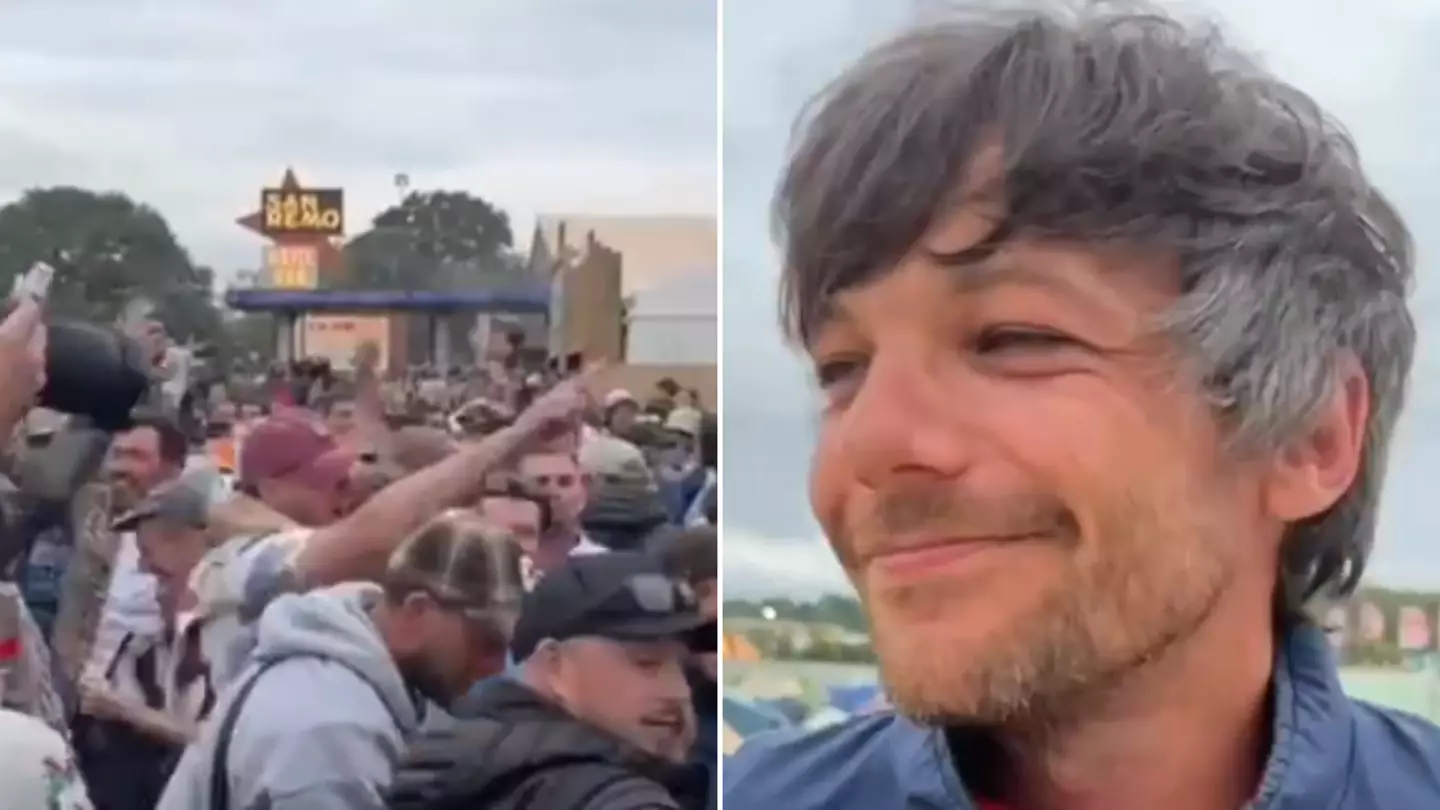 Louis Tomlinson fans in stitches after realising he was behind iconic Glastonbury stunt