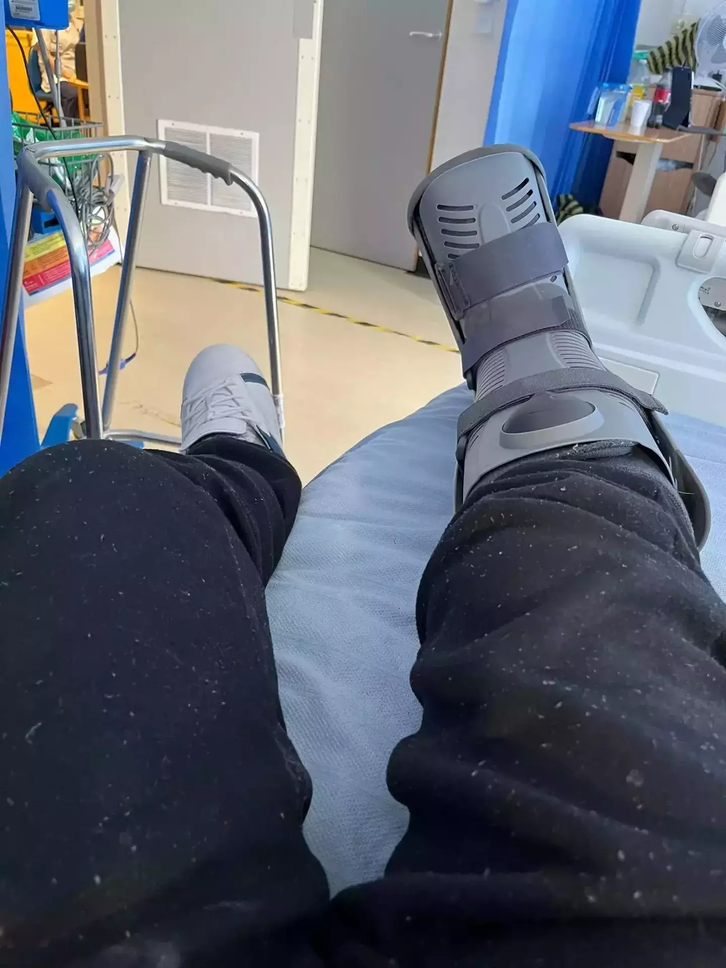 David ended up in hospital with his injuries.