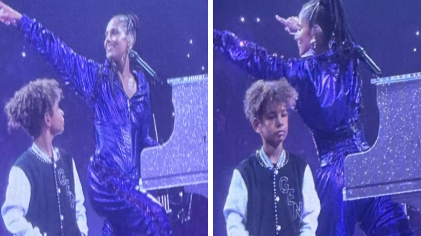 Alicia Keys' eight-year-old son Genesis guards his mum onstage for ‘protection'