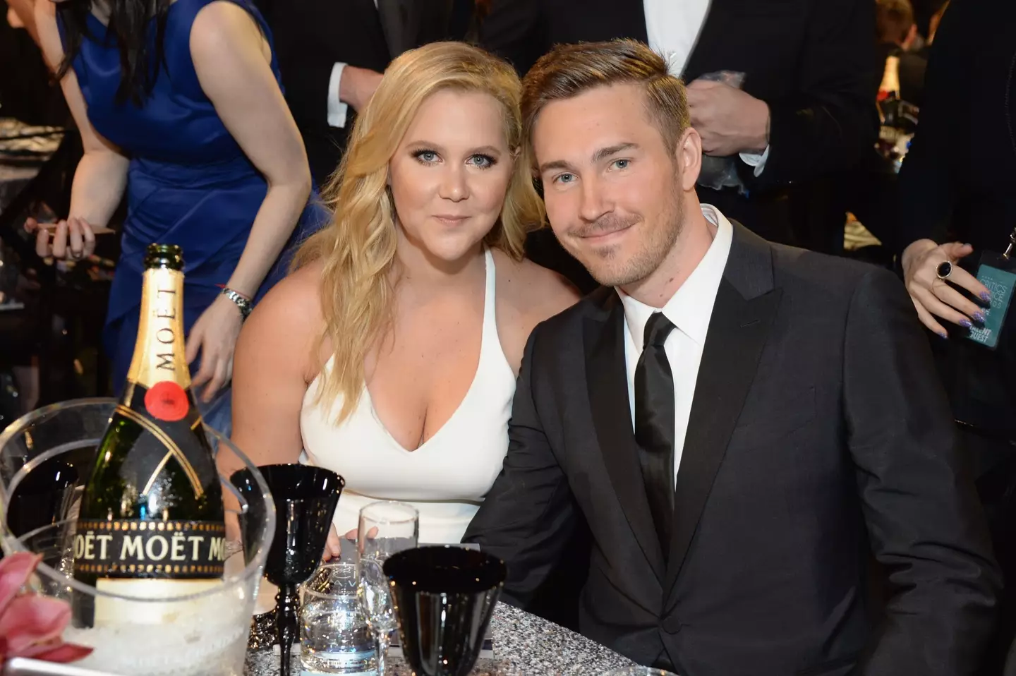 Amy Schumer and Ben Hanisch (Michael Kovac/Getty Images for Moet & Chandon)