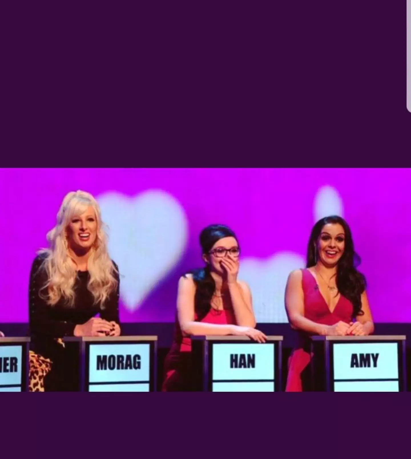 Morag has also appeared on Take Me Out as well as MAFS UK (