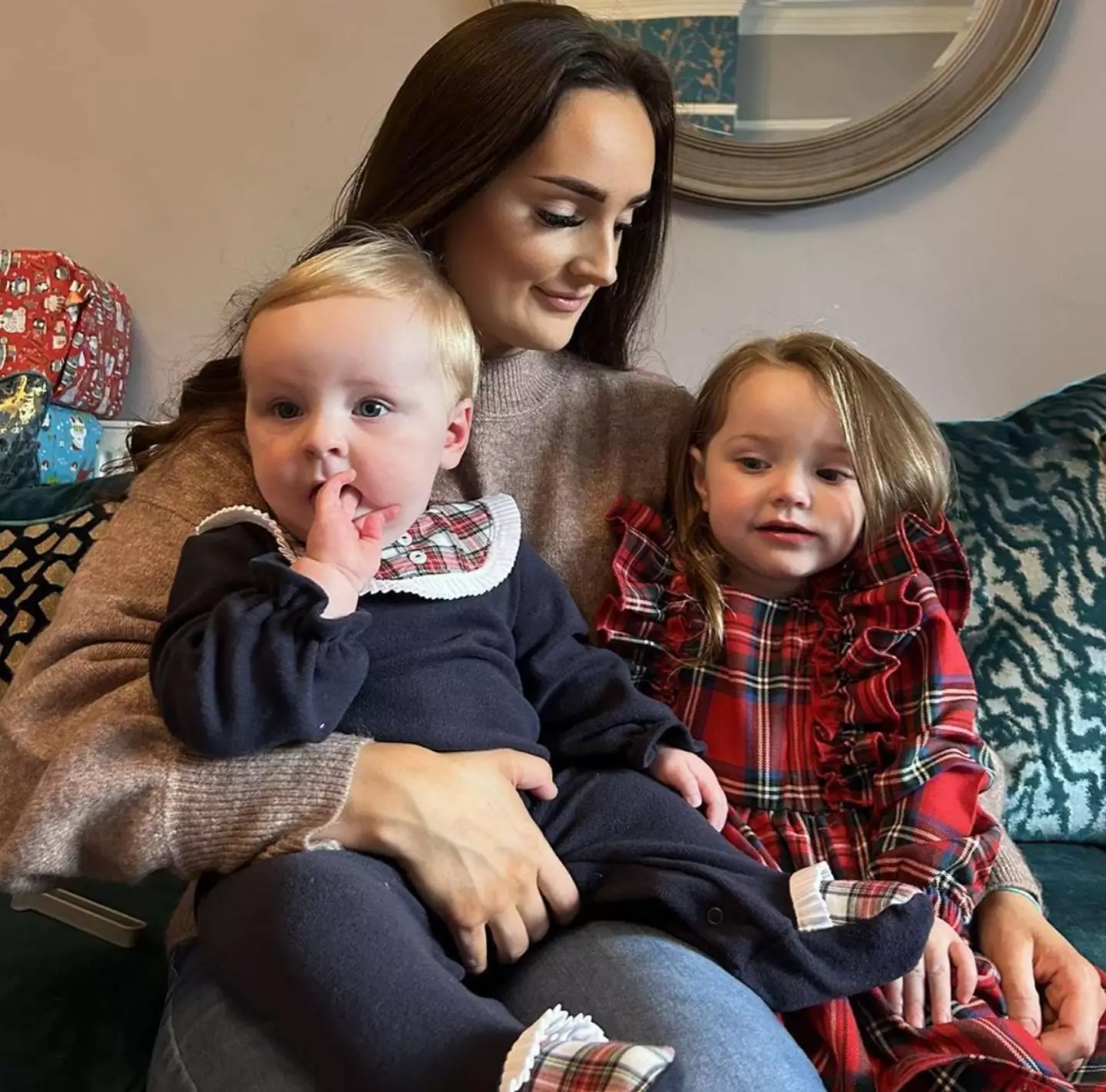 Millie and her two children.