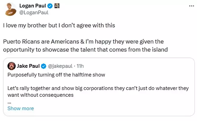 Logan Paul responded to his brother's comments about Bad Bunny (Logan Paul/x.com)