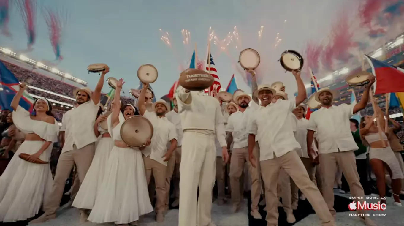 Bad Bunny ended his set with a powerful message (NBC)